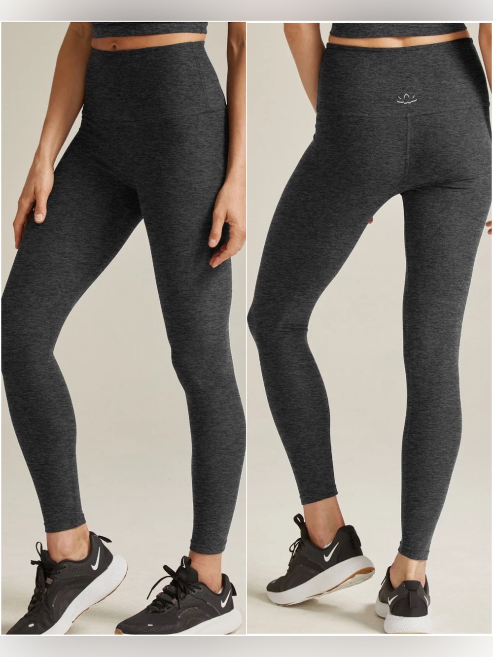 Beyond Yoga Spacedye Caught In The Midi High Waisted Legging Charcoal Size S